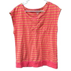 Toad&Co Casual 100% Organic Cotton Striped Daily Sleeveless Top - Size S
